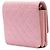 Wallet On Chain Chanel Carteira com corrente CC Square Quilted Iridescent Caviar Rosa - vista 2
