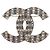 Spilla in strass Chanel Coco Mark Argento Bianco Blu