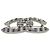 Spilla in strass Chanel Coco Mark Argento Bianco Blu - vista 3