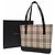 Sac fourre-tout Burberry Nova Check en beige - vue 2