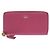 Gucci Bamboo Rund-Zip Langbörse Pink