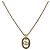 Collana Pendente Rotondo Christian Dior CD in Metallo e Cristalli D'oro - vista 3