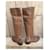 Botas Prada de cuero marrón Castaño - vista 4