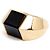 Saint Laurent Bague Chevaliere TDD54 Onyx Opyum Signet Ring US7 YSL Doré