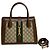 Ophidia Gucci Jackie 1961 Web Tote GG Canvas and Leather Large Marrone