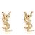 Saint Laurent YSL Cassandre Ohrringe aus goldenem Metall
