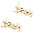 Saint Laurent YSL Cassandre Ohrringe aus goldenem Metall - Ansicht 3