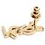 Saint Laurent YSL Cassandre Ohrringe aus goldenem Metall - Ansicht 4