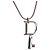 Collana in argento con motivo chiave logo Christian Dior