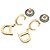 Orecchini a cerchio dorati con logo CD Monogram di Christian Dior D'oro