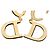 Orecchini a cerchio dorati con logo CD Monogram di Christian Dior D'oro - vista 2