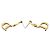 Orecchini a cerchio dorati con logo CD Monogram di Christian Dior D'oro - vista 4