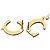 Orecchini a cerchio dorati con logo CD Monogram di Christian Dior D'oro - vista 5