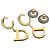 Orecchini a cerchio dorati con logo CD Monogram di Christian Dior D'oro - vista 6