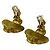 Vintage Coco Mark Motiv Gold Clip Ohrringe von CHANEL - Ansicht 4