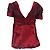 Blusa de seda burdeos con lunares y rayas en V de Marc Jacobs Roja - vista 4