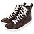 Sneakers Alte in Pelle Louis Vuitton Marrone Nero