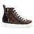 Sneakers Alte in Pelle Louis Vuitton Marrone Nero - vista 6