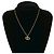 Collana Choker Pendente Logo CD Vintage Christian Dior D'oro