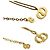 Collana Choker Pendente Logo CD Vintage Christian Dior D'oro - vista 2