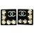 Quadratisches Ohrcuff mit Strass Coco Mark von Chanel Schwarz - Ansicht 4