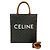 Céline Borsa in pelle Cabas verticale CELINE Marrone Nero