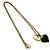 Collana con motivo a cuore Coco Mark di Chanel Nero D'oro - vista 4