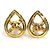 Orecchini a clip in metallo dorato Chanel Coco Mark D'oro