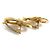 Orecchini a clip in metallo dorato Chanel Coco Mark D'oro - vista 2