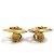 Orecchini a clip in metallo dorato Chanel Coco Mark D'oro - vista 3
