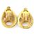 Orecchini a clip in metallo dorato Chanel Coco Mark D'oro - vista 4