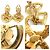 Orecchini a clip in metallo dorato Chanel Coco Mark D'oro - vista 5