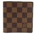 Louis Vuitton Damier Canvas Bi-Fold Geldbörse in Ebene Damier ebene