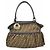 Fendi Zucca Canvas- und Leder-Schultertasche Braun
