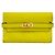 Cartera Bifold Compacta de Cuero Kelly de Hermès Amarillo