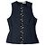 Blusa preta Thierry Mugler com detalhes de pérolas e renda Preto