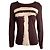 Top de manga larga Thierry Mugler de Jersey Marrón Beige Castaño