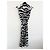 Valentino Garavani Kleid mit Zebra-Print Schwarz Weiß - Ansicht 3