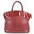 Borsa Tote Louis Vuitton Suhali Lockit MM in Rosso Tanami - vista 2
