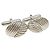 Bracciali ovali in argento 925 stile conchiglia Tiffany & Co.