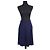 Yves Saint Laurent Falda azul de lana YSL Rive Gauche
