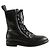 Balmain Schwarze Leder-Bikerstiefel