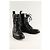 Balmain Schwarze Leder-Bikerstiefel - Ansicht 4