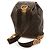 Zaino Montsouris GM in Monogramma Louis Vuitton Marrone - vista 3