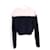 Dior x Raf Simons Pre-Fall 2015 Kabelstrick-Seidenpullover Pink Marineblau  - Ansicht 4