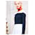 Dior x Raf Simons Pre-Fall 2015 Kabelstrick-Seidenpullover Pink Marineblau  - Ansicht 9