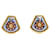 Hermès 1990s Clip-on Earrings with Sun Mosaic Print Golden  - view 1