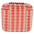 Vanity Beauty case Chanel in rafia intrecciata con manico e catena Rosso - vista 2