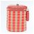Vanity Beauty case Chanel in rafia intrecciata con manico e catena Rosso - vista 4