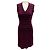 Alaïa Alaia burgunderfarbene ärmelloses V-Ausschnitt Stretch-Strickkleid Bordeaux